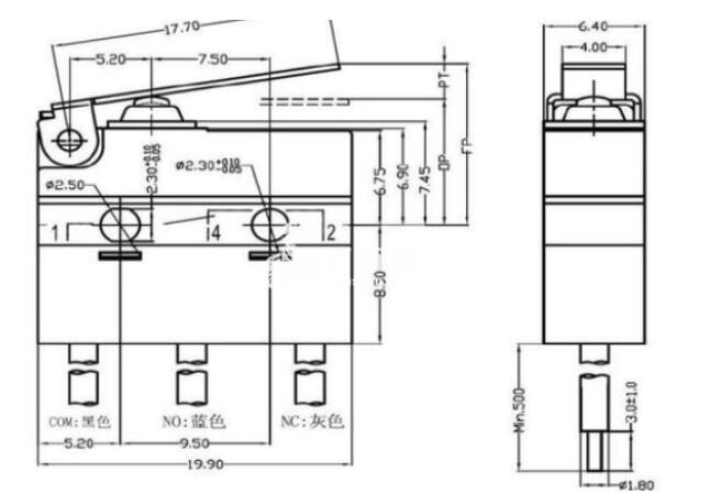 防水微動開關原理及接線方法